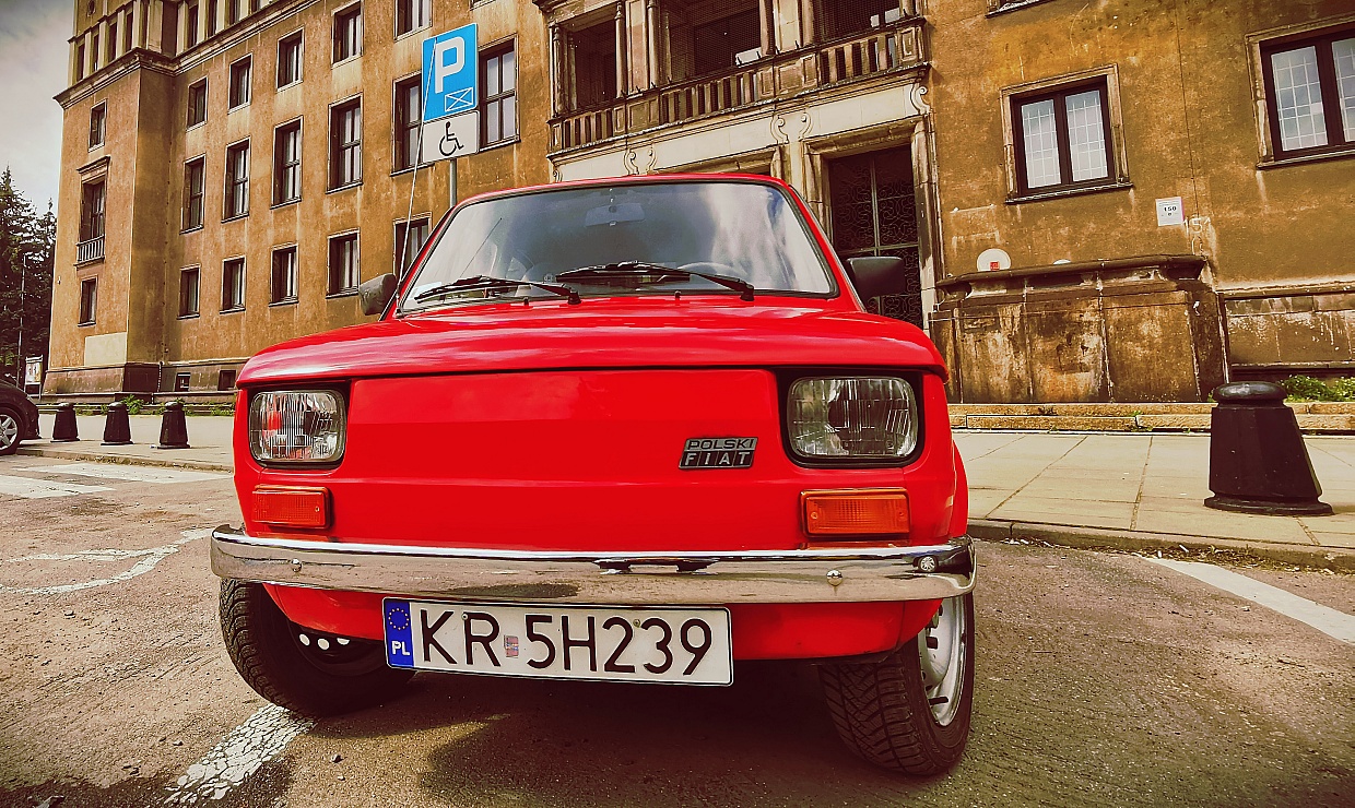 nowa huta, socialist district, communism tour in Krakow, Trabant, Fiat 126p, Toddler, vintage cars - COMMUNISM BASIC